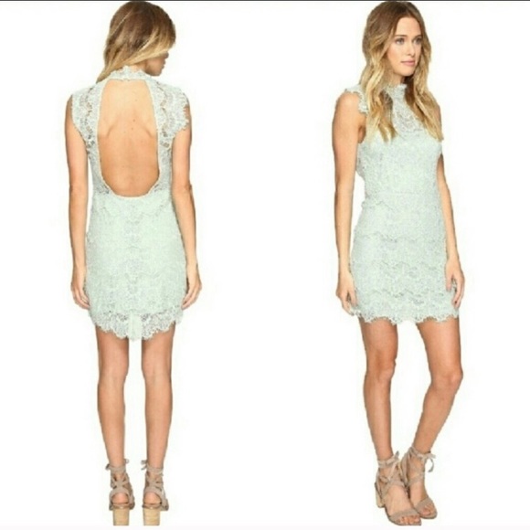 Free People Sea Foam Green Crochet Dress - Picture 2 of 7